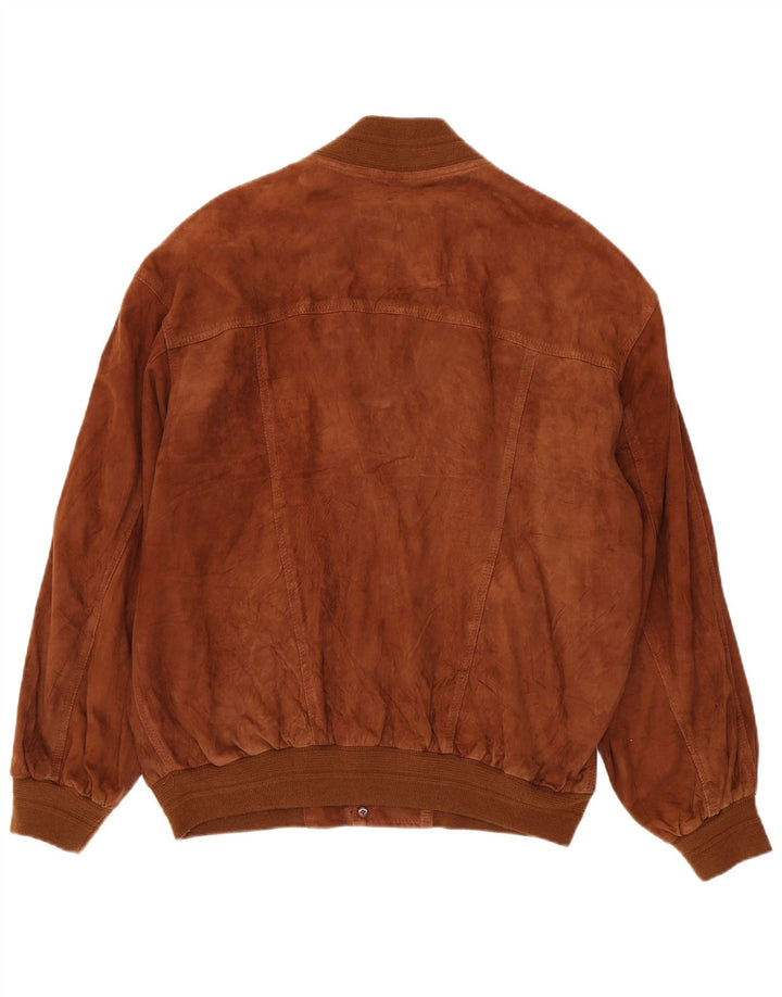 Vintage hombres ante bomber chaqueta EU 54 2XL marrón