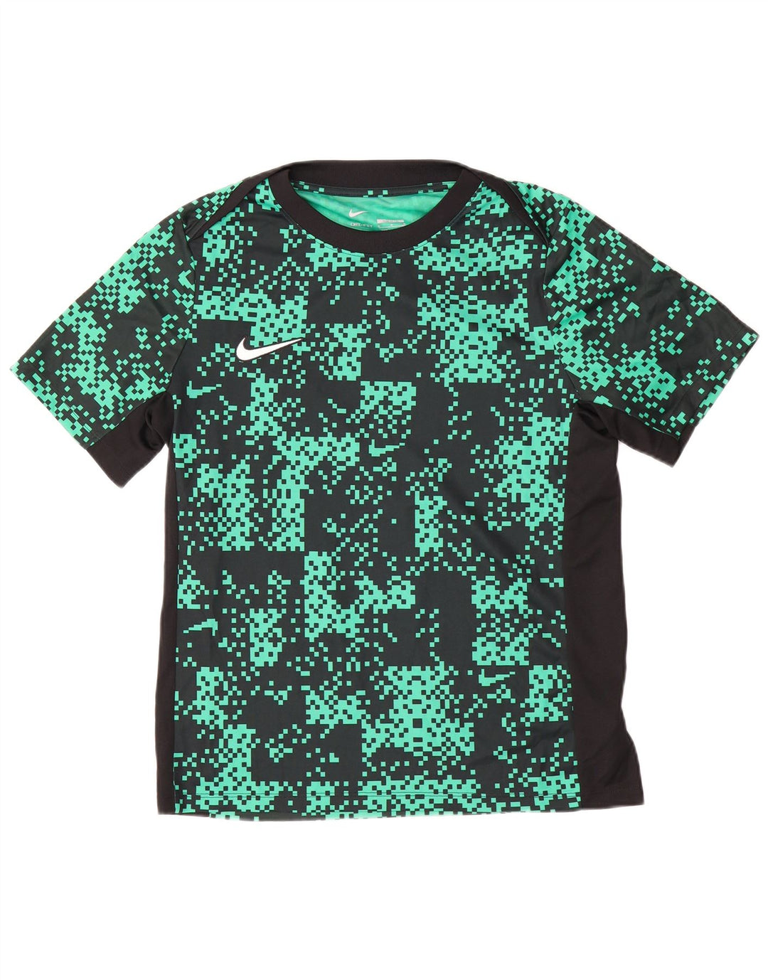 Camiseta ajustada con estampado abstracto Dri Fit para hombre Nike Poliéster verde medio