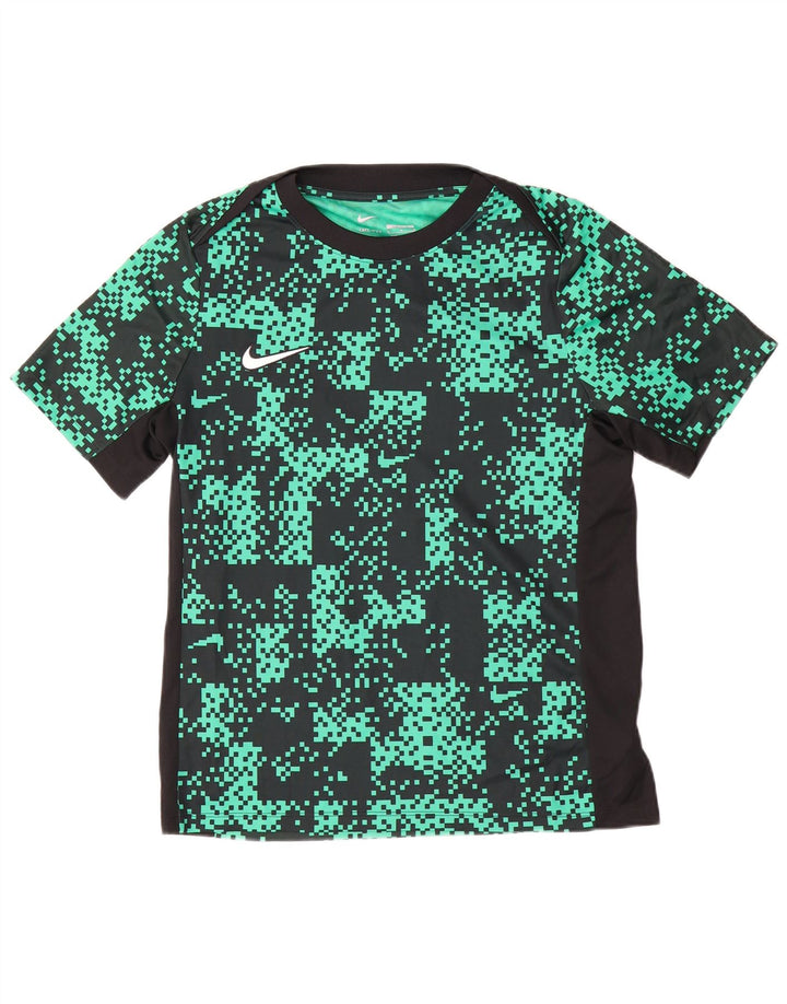Camiseta ajustada con estampado abstracto Dri Fit para hombre Nike Poliéster verde medio