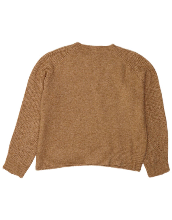 Marks & Spencer Suéter tipo jersey con cuello redondo para mujer UK 44 Marrón medio moteado