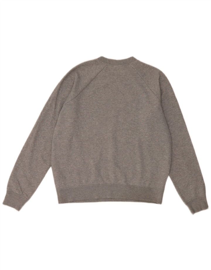 Nike Sudadera de gran tamaño con gráfico para mujer UK 10 Small Grey Cotton