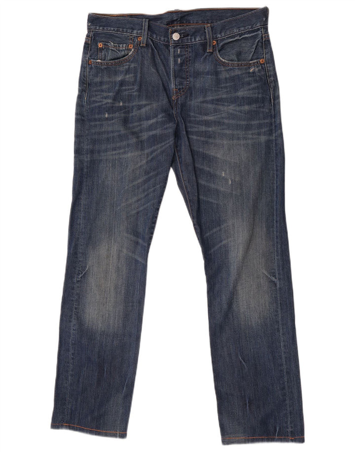 Levi's Hombre 501 Vaqueros Rectos Desgastados W32 L29 Azul