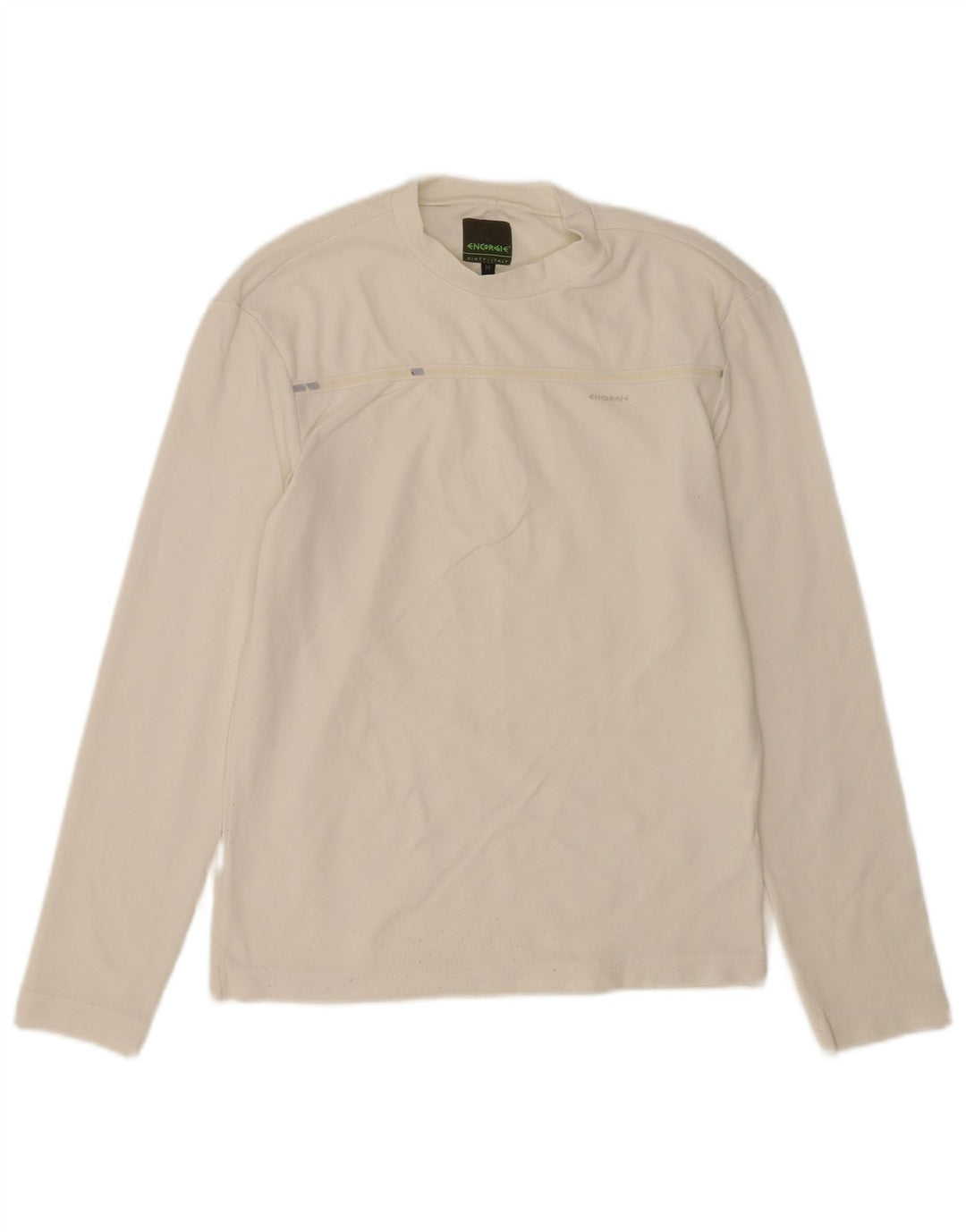 Energie - Camiseta de manga larga para mujer, talla 40, talla M, poliamida blanca