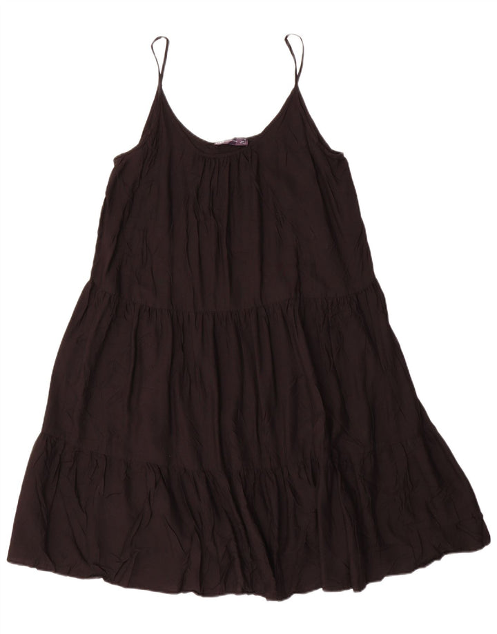 Marks & Spencer Vestido lencero para mujer UK 42 Viscosa negra mediana