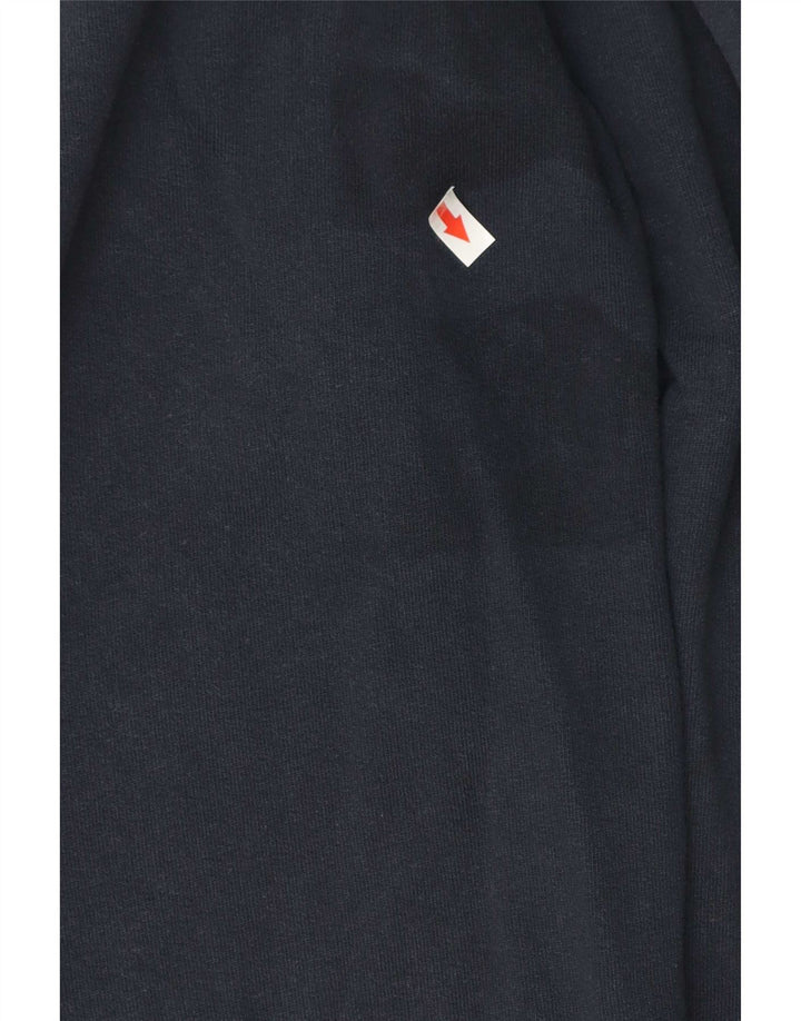 Timberland Hombre Zip Sudadera Con Capucha Suéter Medio Azul Marino Algodón