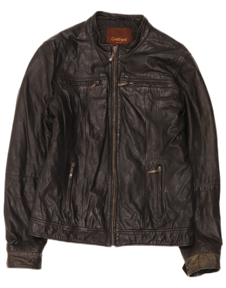 Conbipel Chaqueta de cuero para hombre IT 48 Medium Black
