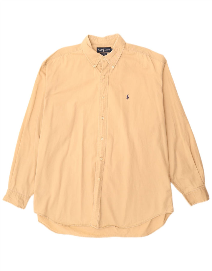 Ralph Lauren Camisa Blaire para hombre XL Algodón beige