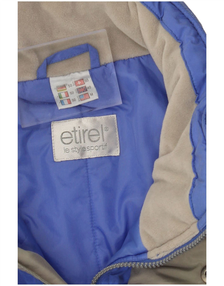 ETIREL Chaqueta de esquí para hombre UK 40 Large Azul Colorblock Nylon