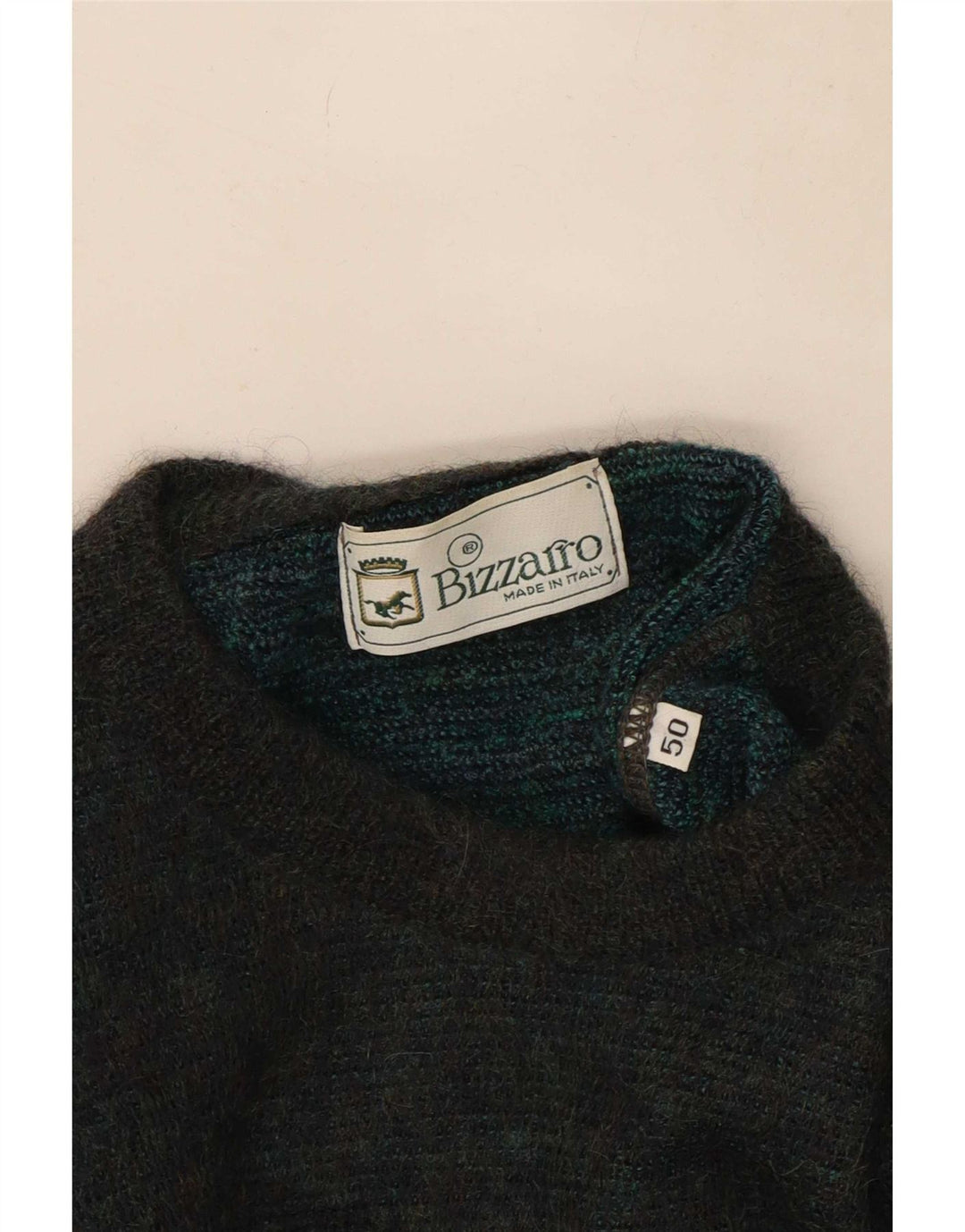 Bizzarro Jersey De Cuello Redondo Gráfico IT 50 De Lana Verde Medio | Hombre