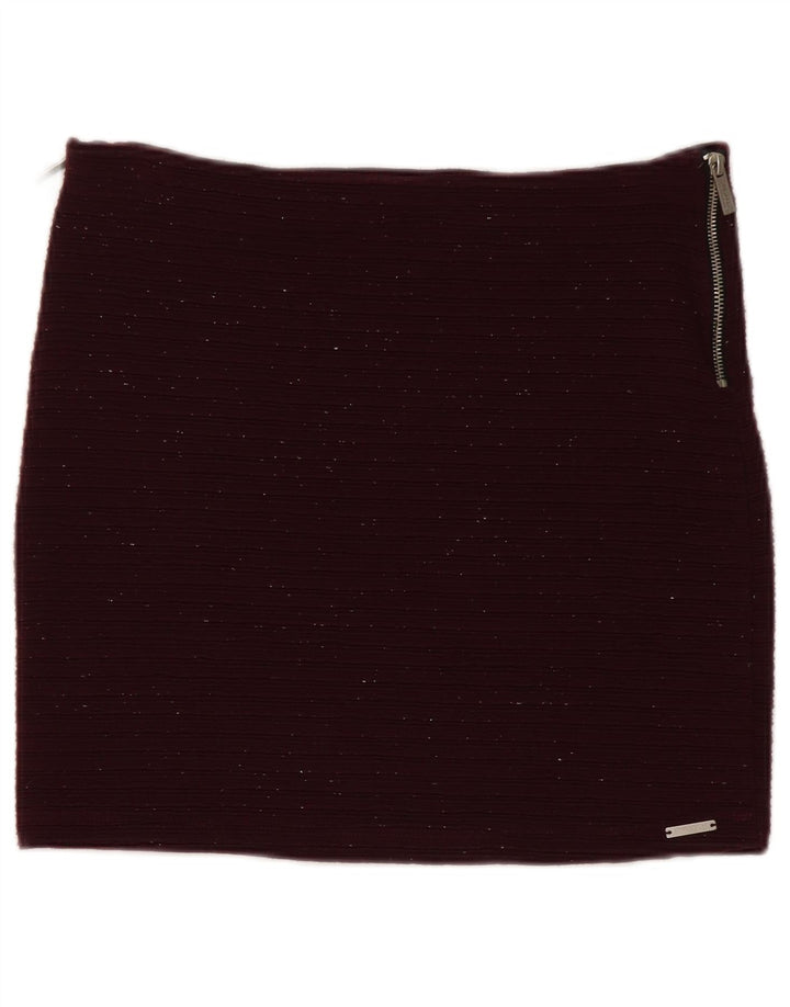 Minifalda Superdry Mujer Mediana W30 Poliéster moteado en color burdeos