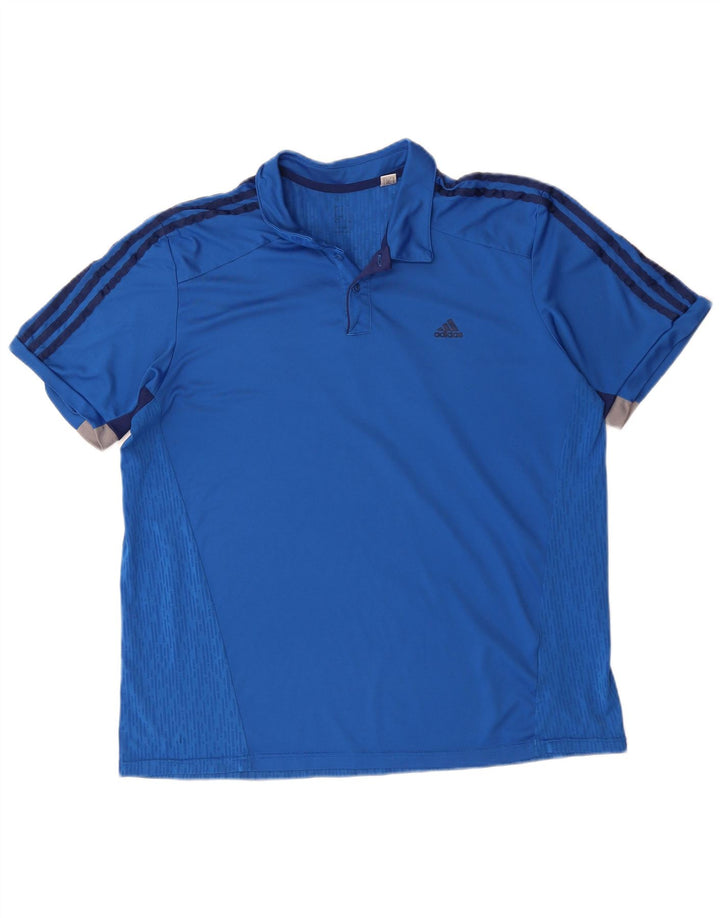 Adidas Mens Climacool Polo Camisa Grande Azul