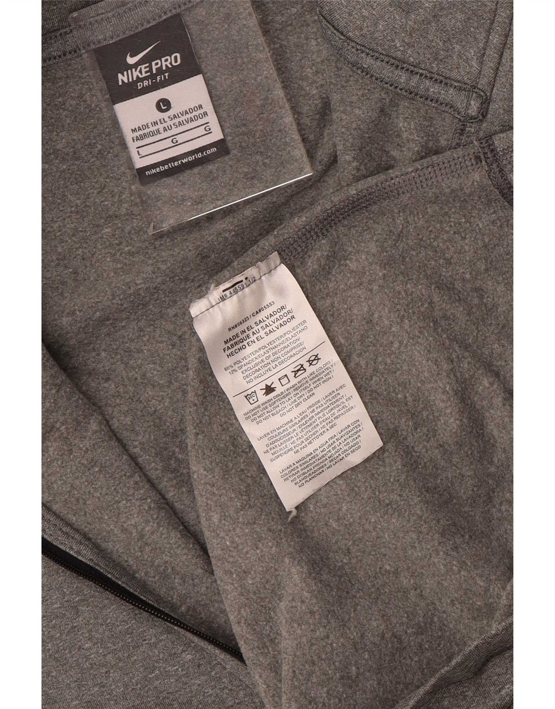 Nike Dri Fit - Chándal con cremallera y cuello para mujer, talla grande, color gris