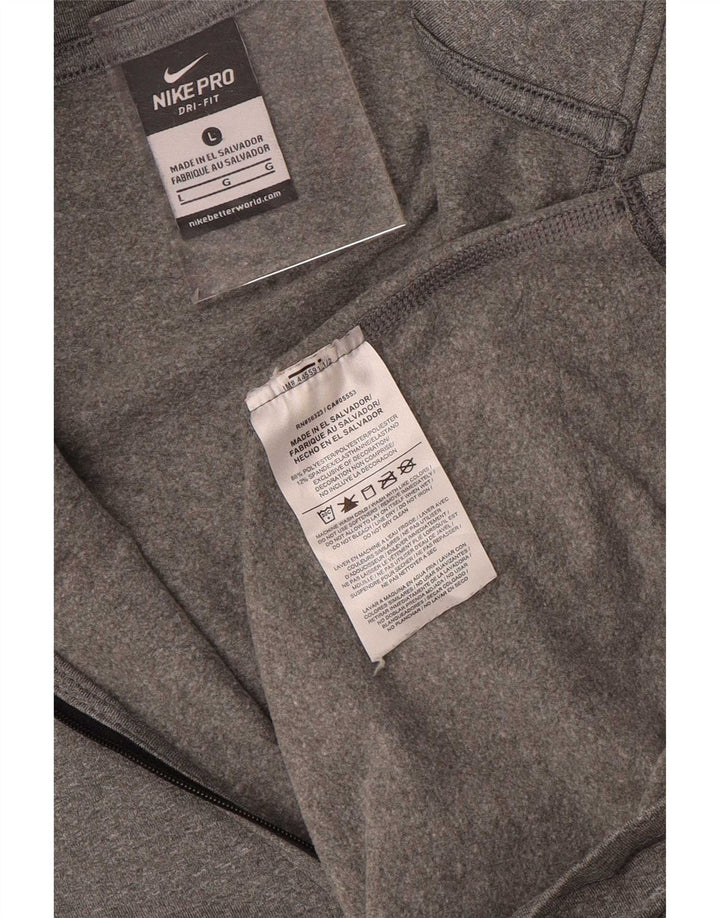 Nike Dri Fit - Chándal con cremallera y cuello para mujer, talla grande, color gris