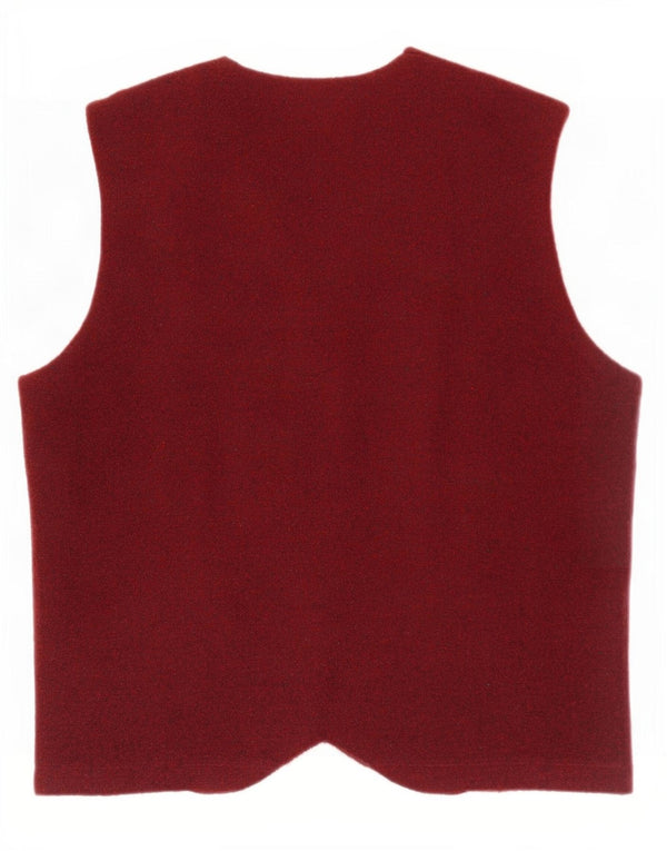 Fila Chaleco de punto para hombre de lana moteada en color granate medio