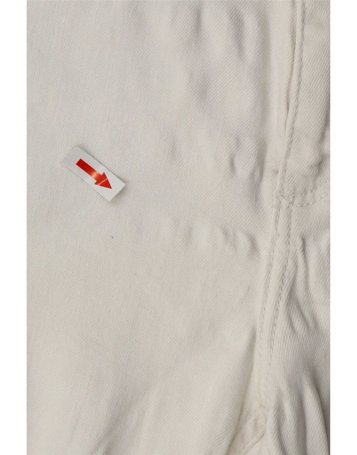 Zara Mujer Pantalones Cortos Rectos Grande W32 L25 Blanco