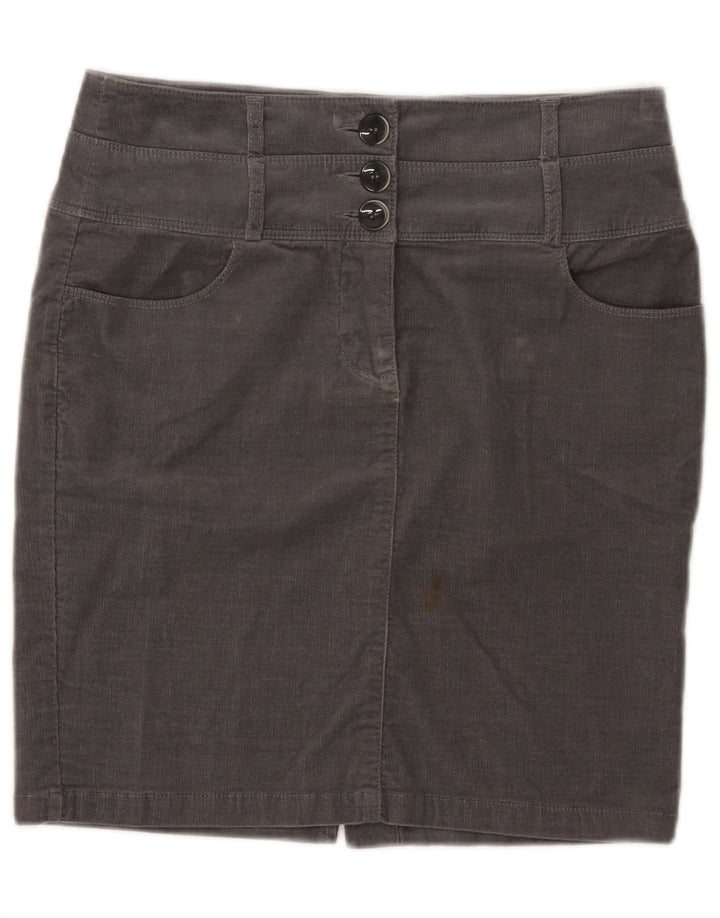 Benetton Minifalda De Pana IT 42 Medium W30 Gris Algodón