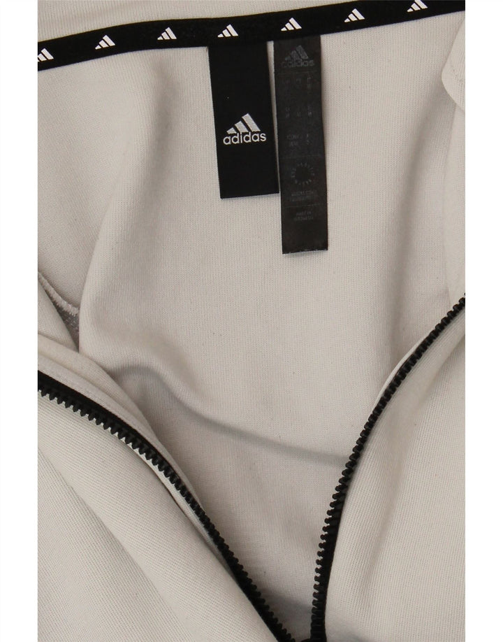 Adidas Hombre Sudadera Con Capucha Y Cremallera Gris Medio Colorblock