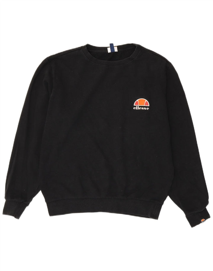 Ellesse - Sudadera extragrande para mujer, talla 40, talla grande, algodón negro