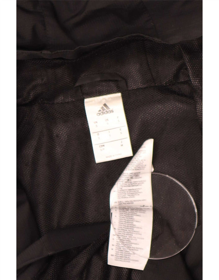 Adidas Chaqueta impermeable con capucha para hombre UK 36 Small Black Colourblock Poliéster