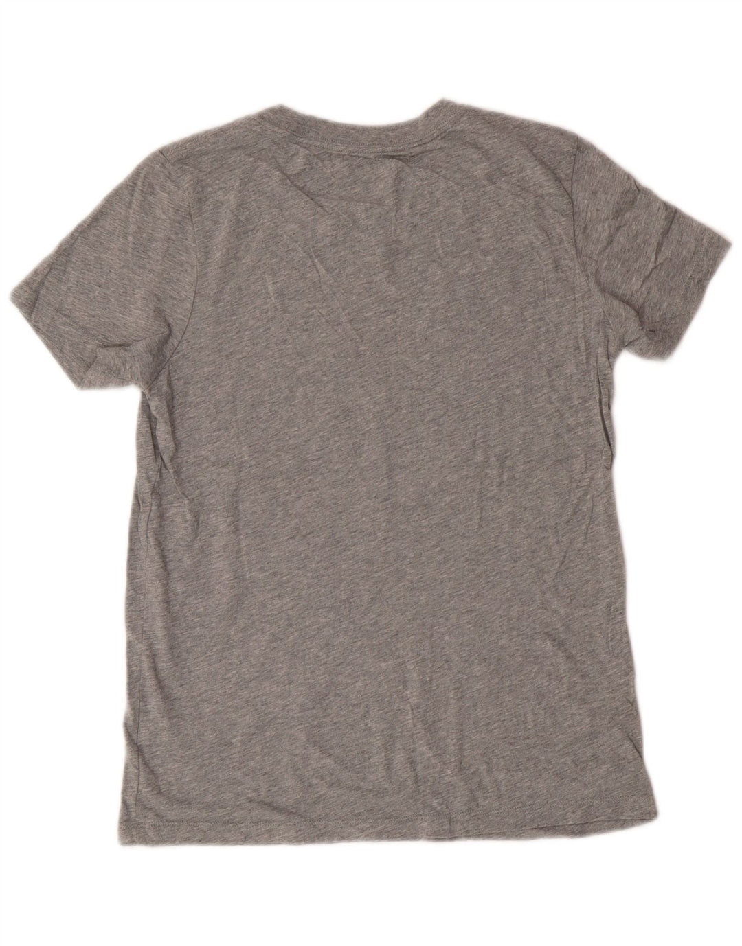 Converse Mujer Camiseta Gráfica Top UK 12 Algodón Gris Medio