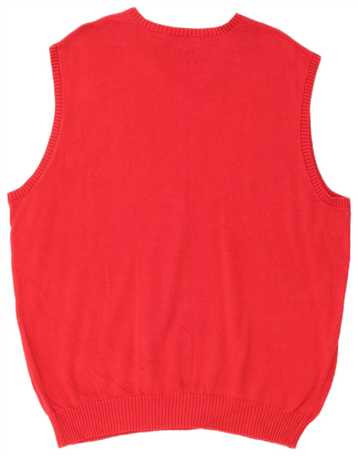 IZOD Chaleco para hombre Camiseta sin mangas Grande Algodón rojo