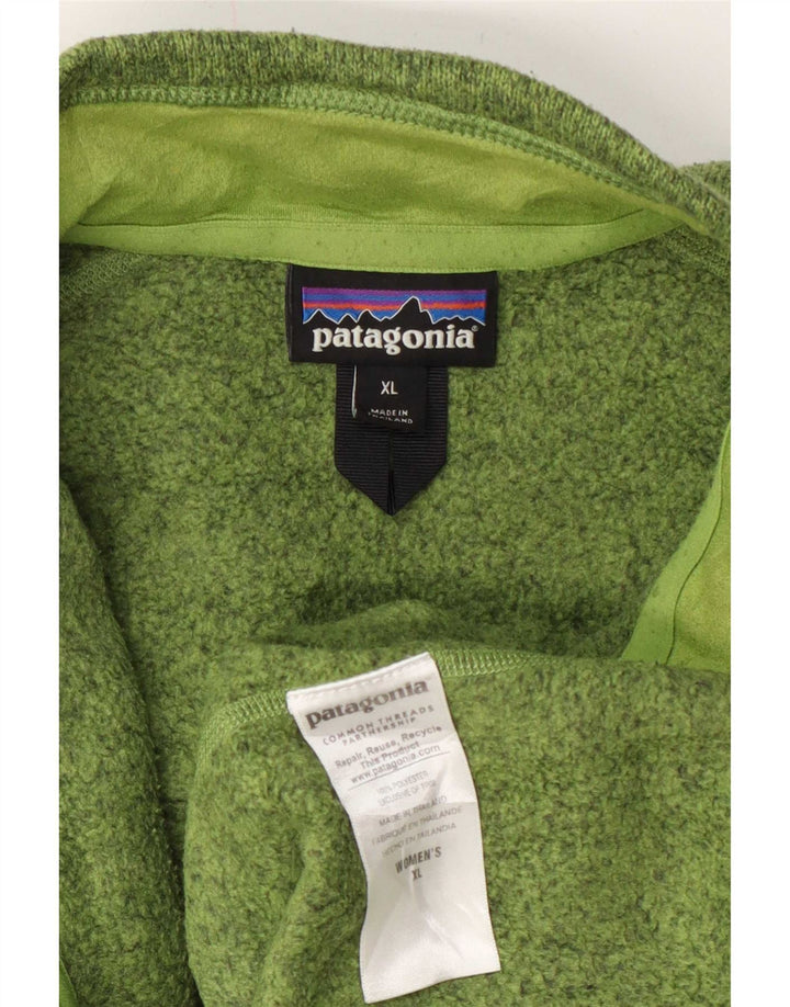 Patagonia Hombre Chándal Top Chaqueta XL Verde Poliéster Moteado