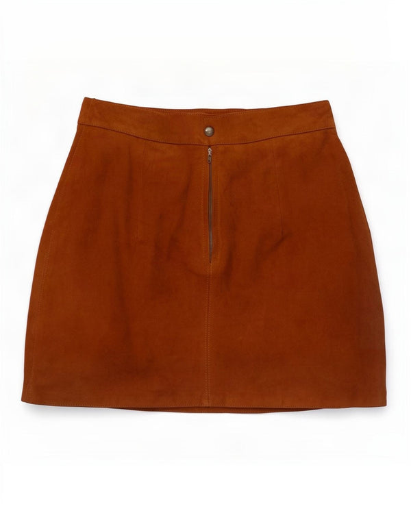 Conbipel Minifalda de ante para mujer IT 44 Medium W28 Cuero marrón
