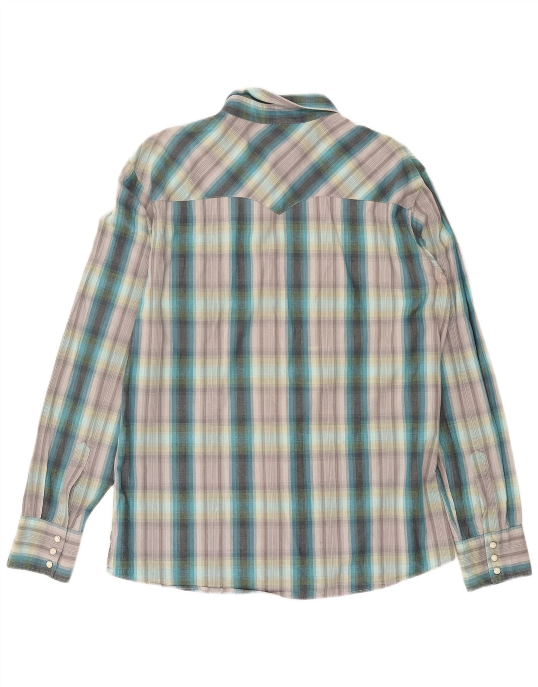 Camisa Levi's para hombre de algodón a cuadros verdes grandes