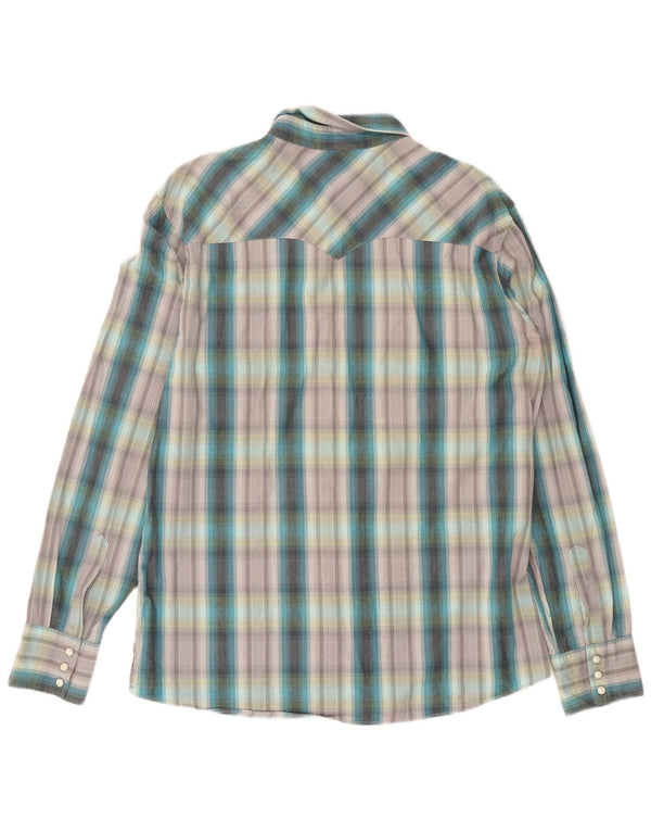 Camisa Levi's para hombre de algodón a cuadros verdes grandes