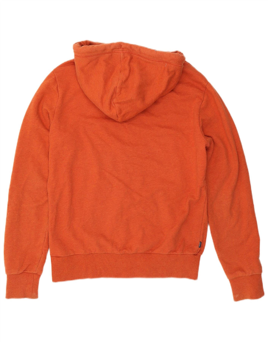 Superdry Sudadera con capucha y cremallera para hombre, talla grande, algodón naranja