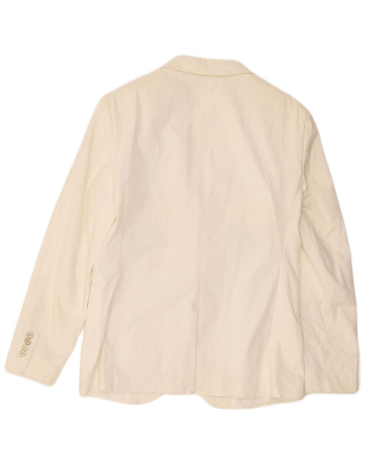 Zara Chaqueta tipo blazer de 2 botones para hombre Reino Unido 38 Algodón blanco mediano