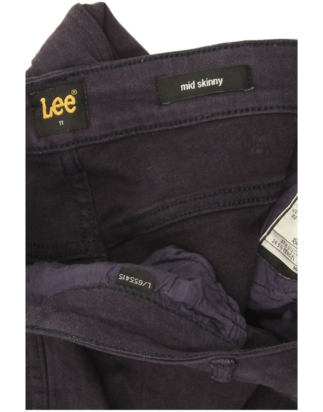 Lee Jeans Ajustados De Talle Medio Para Mujer Grande W32 L34 Viscosa Azul Marino