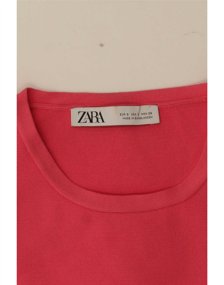 Zara Mujer Crop Vest Top UK 8 Small Rosa
