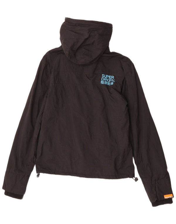 Superdry Chaqueta Cortavientos Con Capucha Para Mujer UK 44 Medium Black Nylon