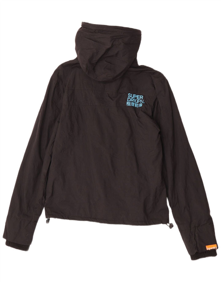 Superdry Chaqueta Cortavientos Con Capucha Para Mujer UK 44 Medium Black Nylon