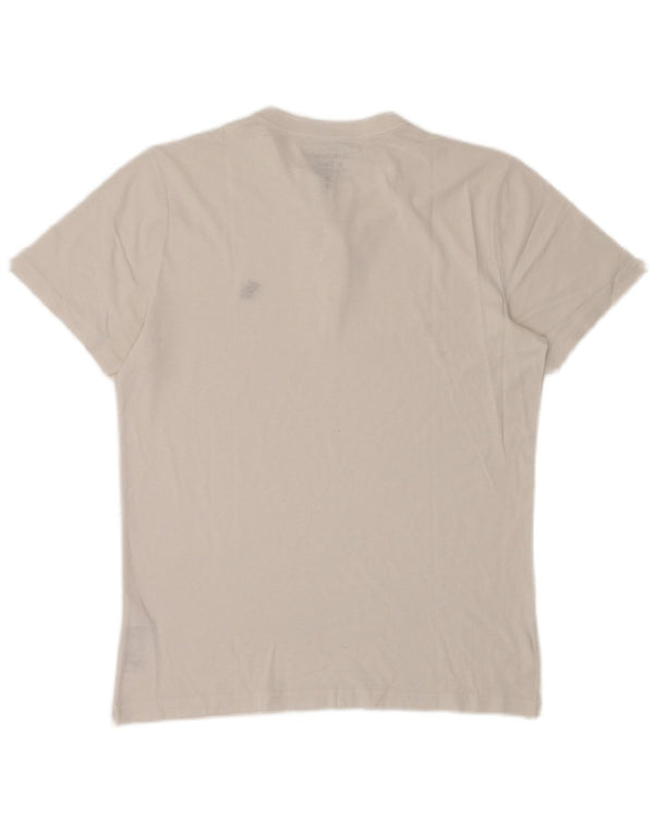 ABERCROMBIE & FITCH Camiseta para hombre Top Medium Blanco Algodón