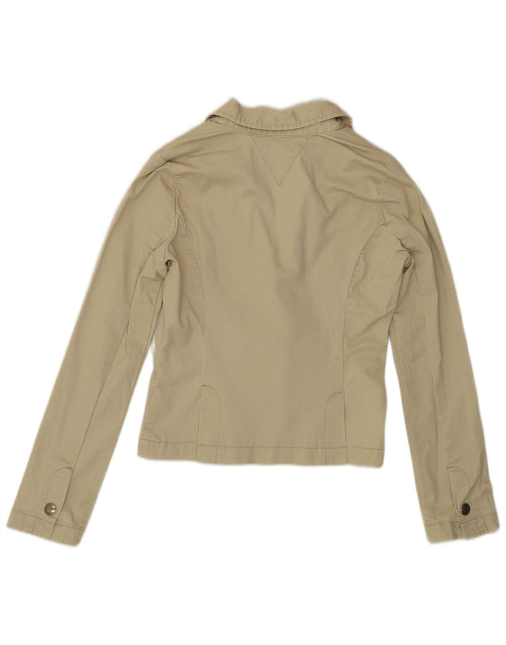 Tommy Hilfiger Chaqueta Blazer de 2 Botones para Mujer Reino Unido 12 Algodón Beige Medio