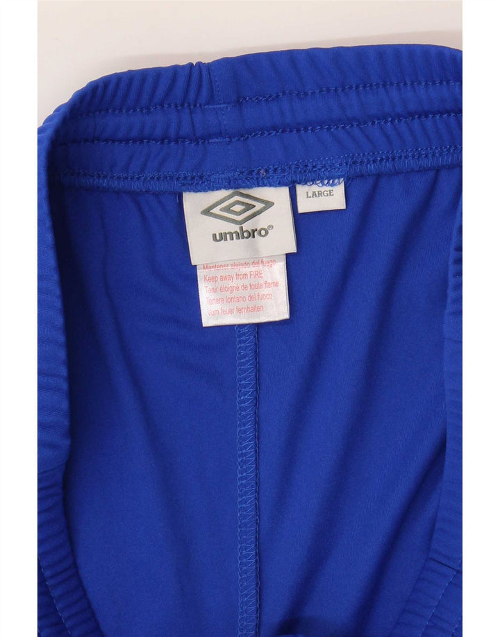 Pantalones cortos deportivos Umbro para hombre poliéster azul grande