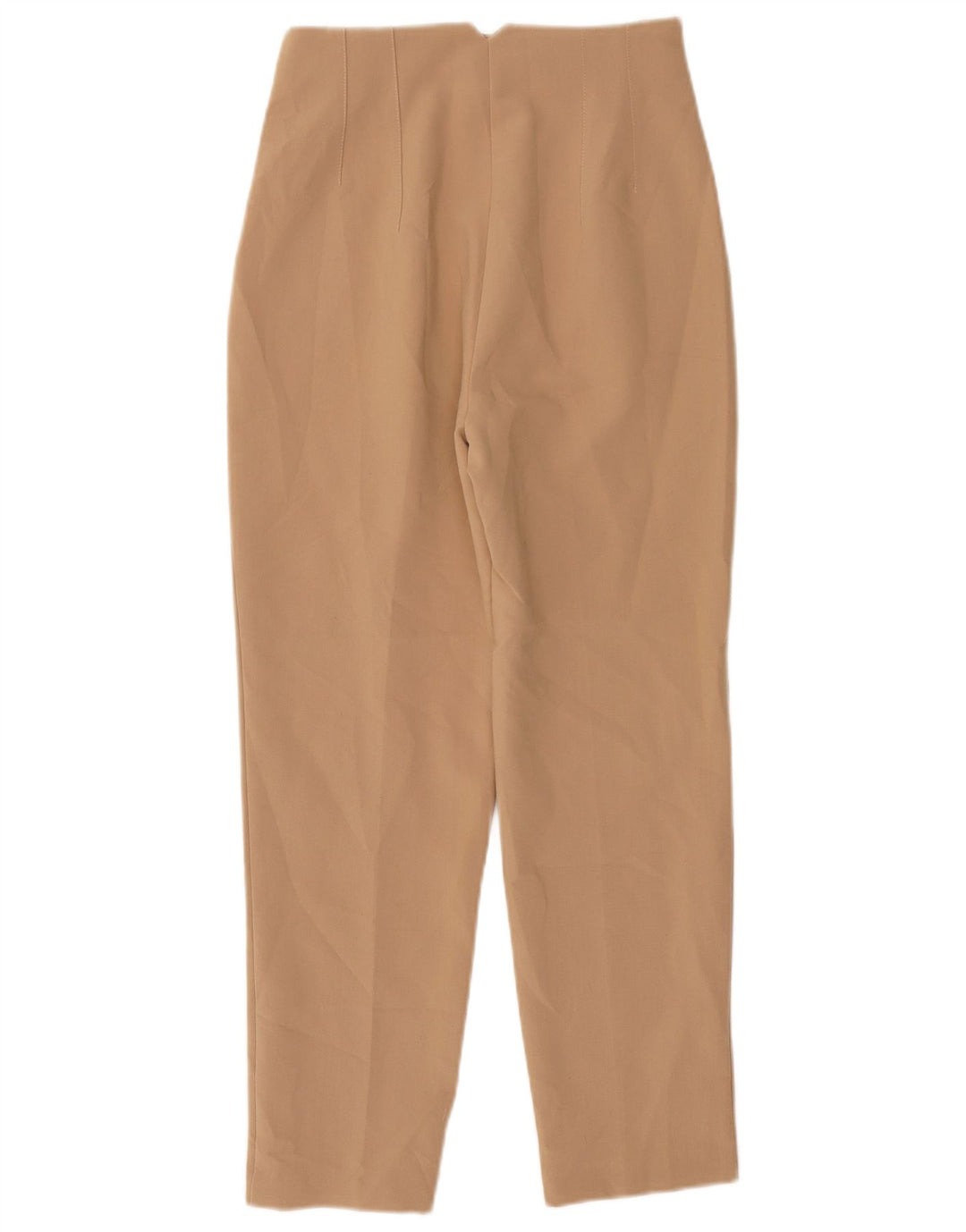 Zara Mujer Pantalón Chino Tapered Pequeño W26 L26 Poliéster Beige