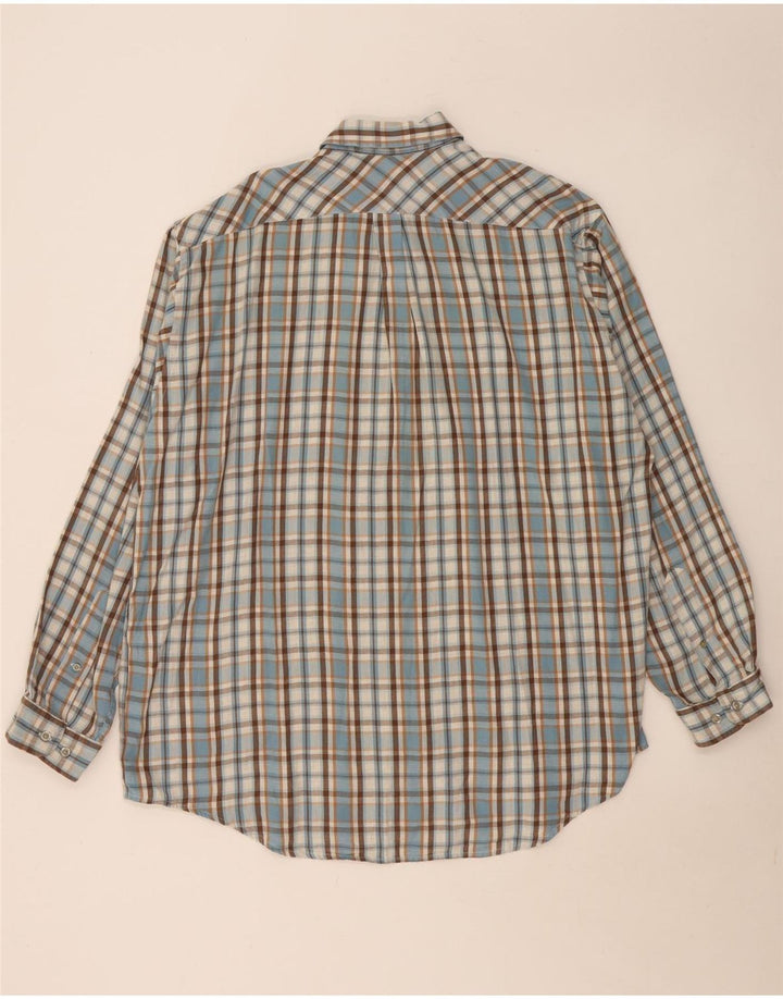 Marlboro Classics Camisa de franela para hombre 2XL Algodón a cuadros azules