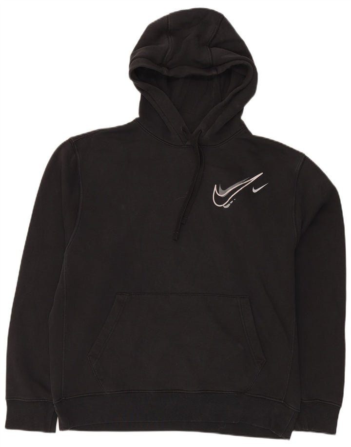 Nike - Sudadera con capucha para hombre (algodón negro mediano)