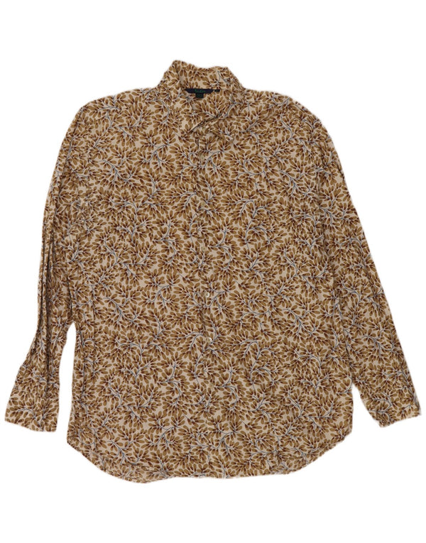 Camisa Boden Hombre XL Algodón floral marrón