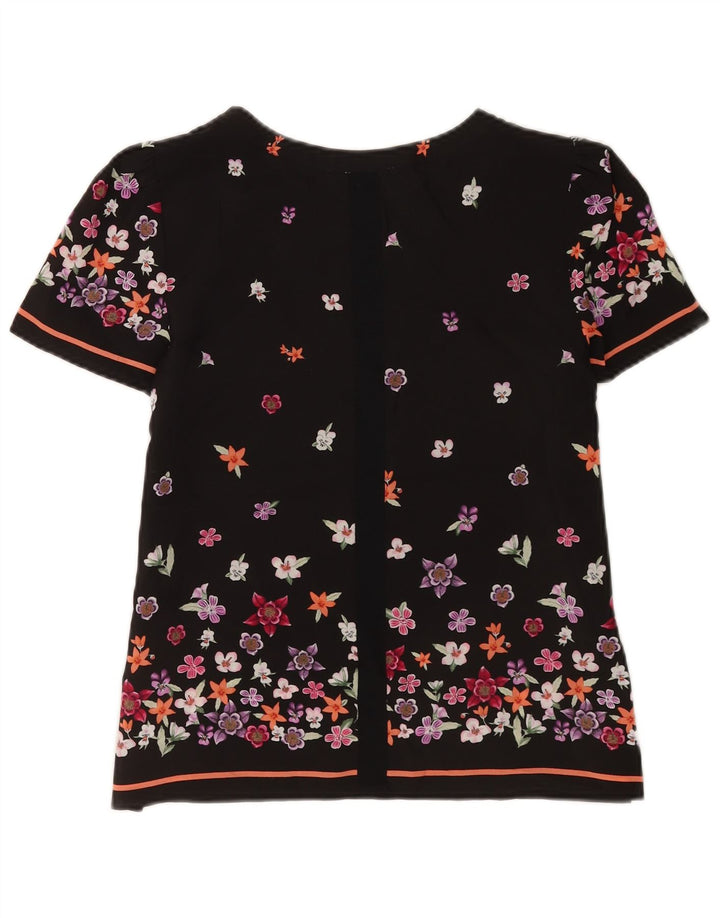 Blusa Oasis para mujer Top UK 10 Small Poliéster floral negro
