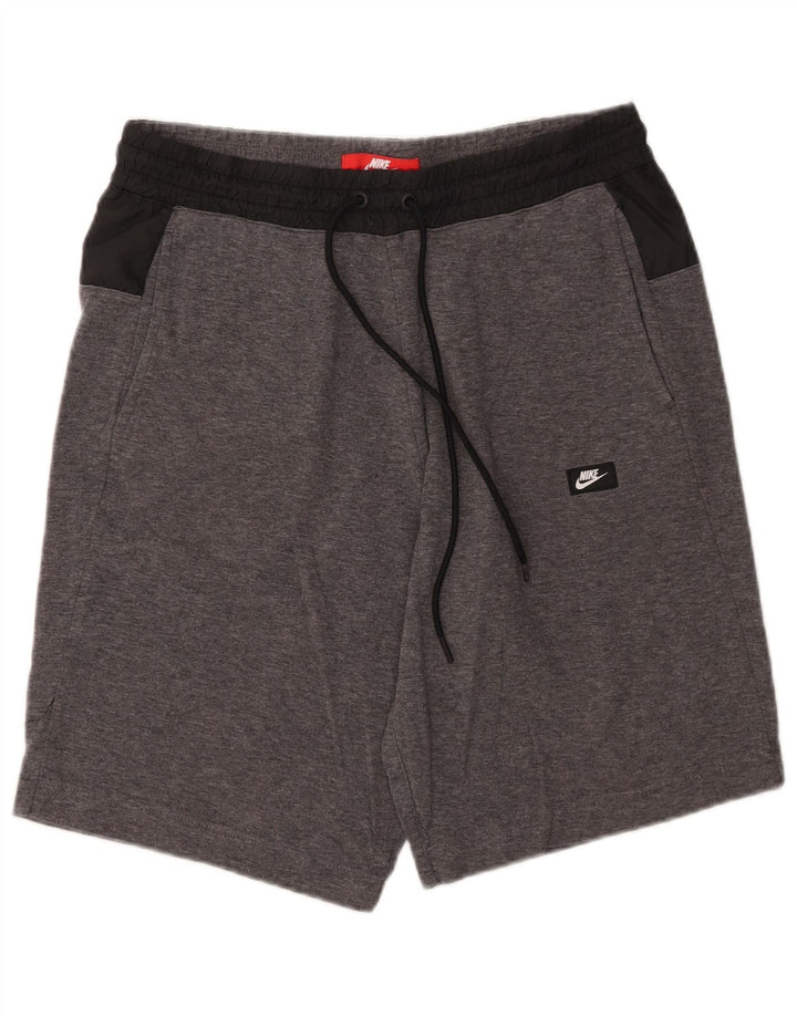 Pantalones cortos deportivos Nike para hombre de algodón moteado gris grande