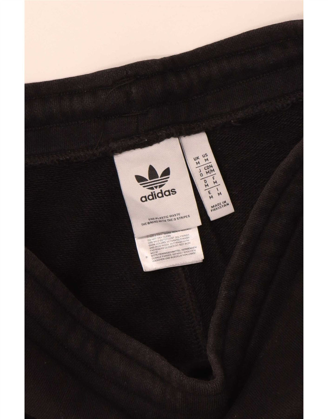 Adidas - Pantalones cortos deportivos para hombre, algodón negro mediano