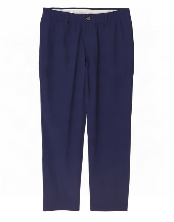 Under Armour Pantalón chino ajustado para hombre W36 L30 Poliéster azul marino
