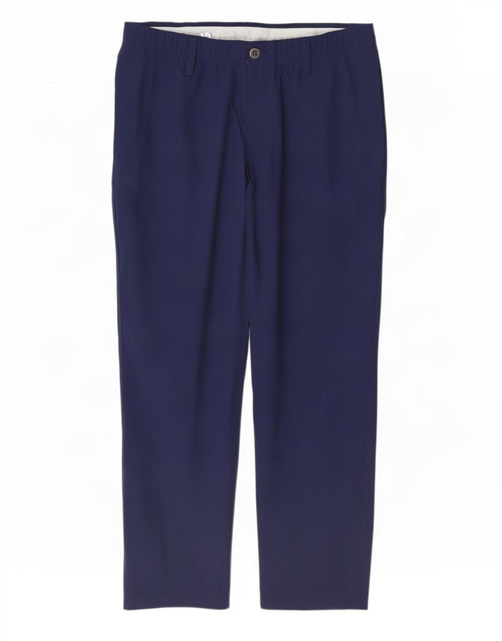 Under Armour Pantalón chino ajustado para hombre W36 L30 Poliéster azul marino