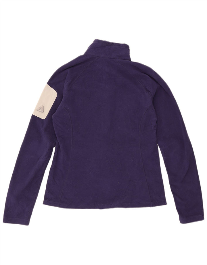EDDIE BAUER Chaqueta polar para mujer UK 12 Mediano Púrpura Colorblock Poliéster