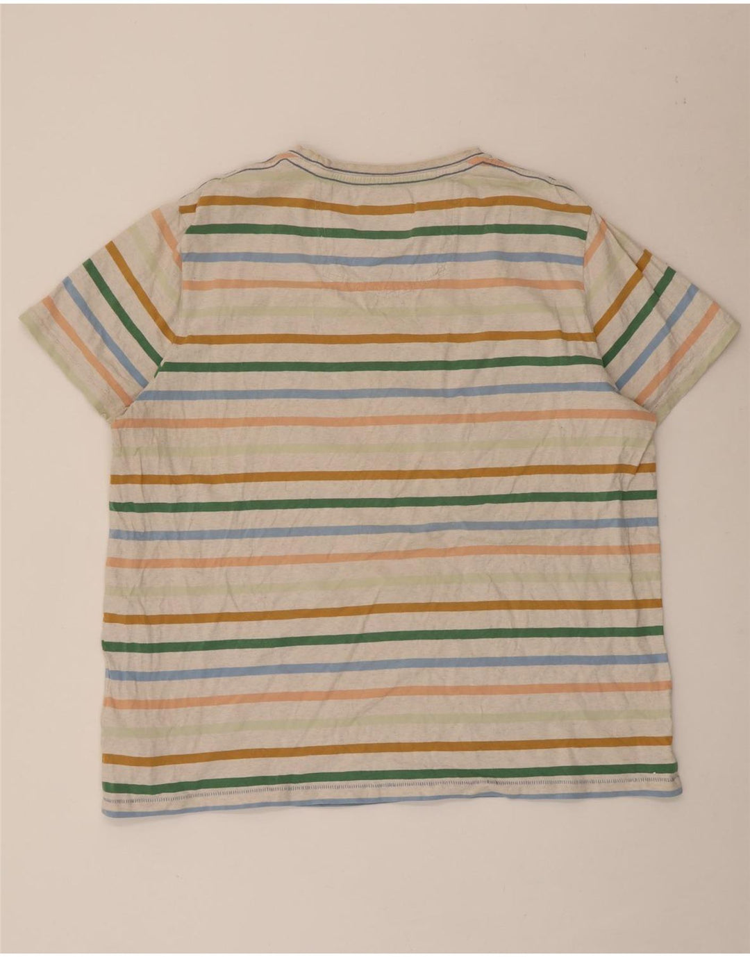 Camiseta para hombre Fat Face Top 2XL Algodón a rayas multicolor
