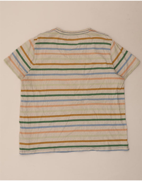 Camiseta para hombre Fat Face Top 2XL Algodón a rayas multicolor